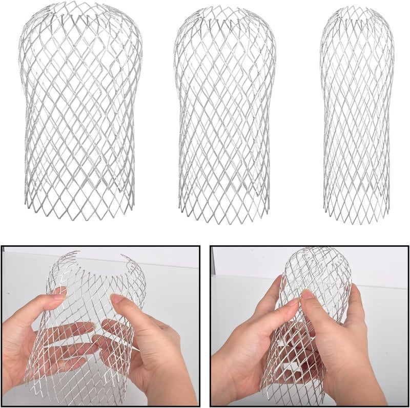 CAPHONT Gutter Guard 8 Pack, Gutter Downspout Guard 3.5 Inch Adjustable Aluminum Leaf Filter Strainer Gutter Guards Mesh Preventing Blockage Leaves Debris - Image 4